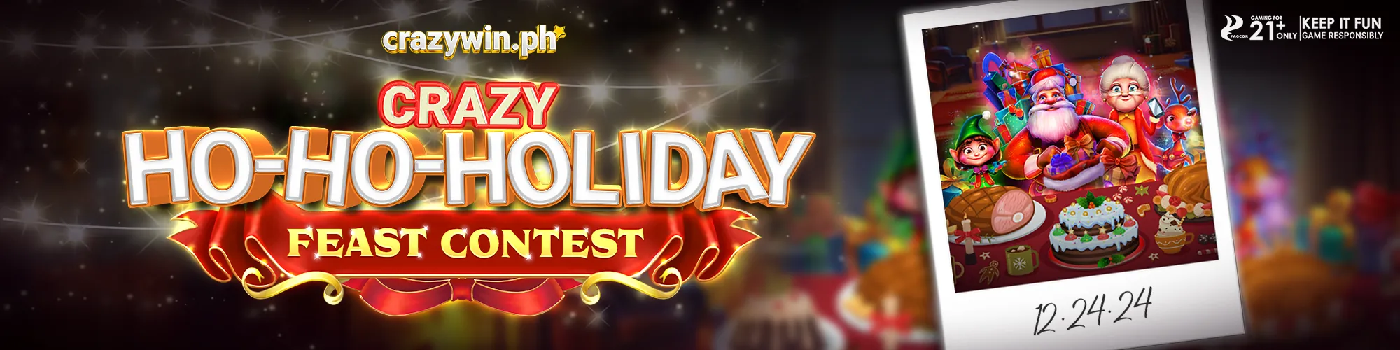 Crazy Ho-ho Holiday Feast Contest Promotional Poster