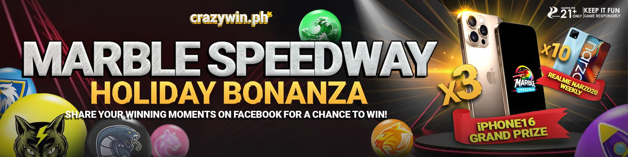 Marble Speedway Holiday Bonanza Promotional Poster